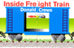 Inside freight train