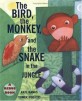 (The)bird the monkey and the snake in the jungle