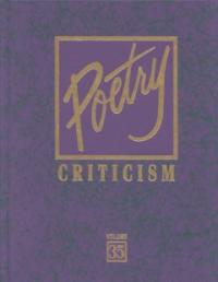 Poetry Criticism. 35 / edited by Lawrence J Trudeau