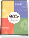small pamphlet graphics:  food, clothing, living, and fun