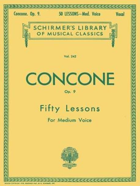 Concone op.9  : 50 lessons for medium voice  - [악보]