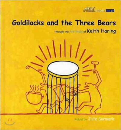 Goldilocks and the Three Bearsthrough the art style of Keith Haring