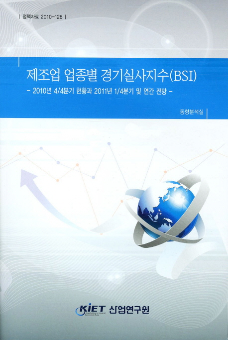 제조업 업종별 경기실사지수(BSI)  : 2010년 4/4분기 현황과 2011년 1/4분기 및 연간 전망