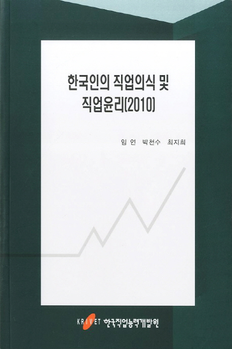 한국인의 직업의식 및 직업윤리 . 2010