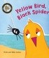 Yellow bird,black spider