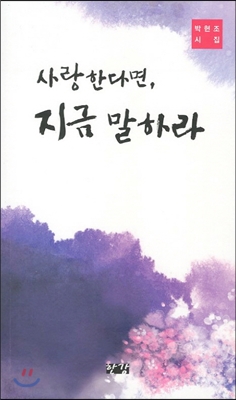 사랑한다면 지금 말하라 (박현조 시집)