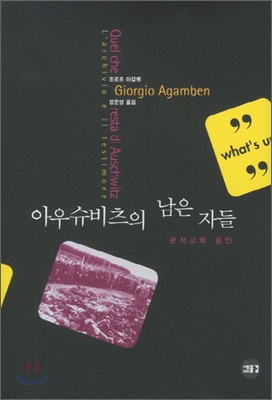 아우슈비츠의 남은 자들 : 문서고와 증인 표지 이미지