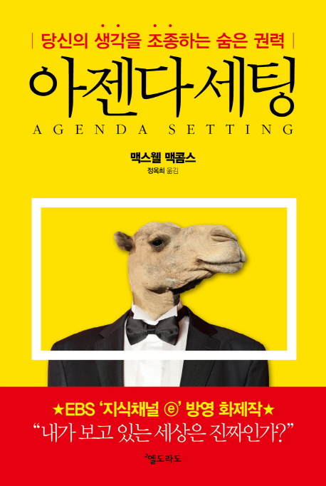 아젠다 세팅 = Agenda setting : 당신의 생각을 조종하는 숨은 권력 표지 이미지