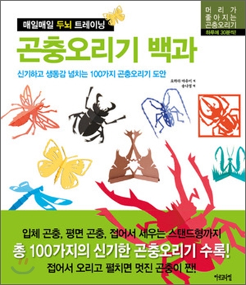 (매일매일두뇌트레이닝)곤충오리기백과:신기하고생동감넘치는100가지곤충오리기도안