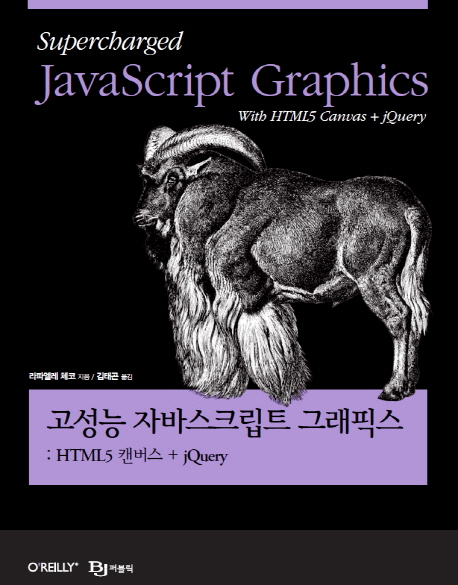 고성능 자바스크립트 그래픽스 : HTML5 캔버스 + jQuery 표지 이미지