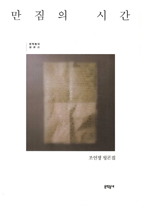 만짐의 시간 : 조연정 평론집
