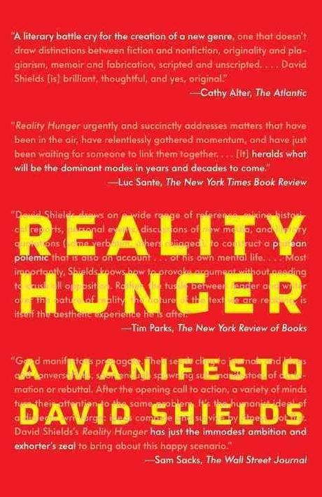 Reality Hunger : a manifesto