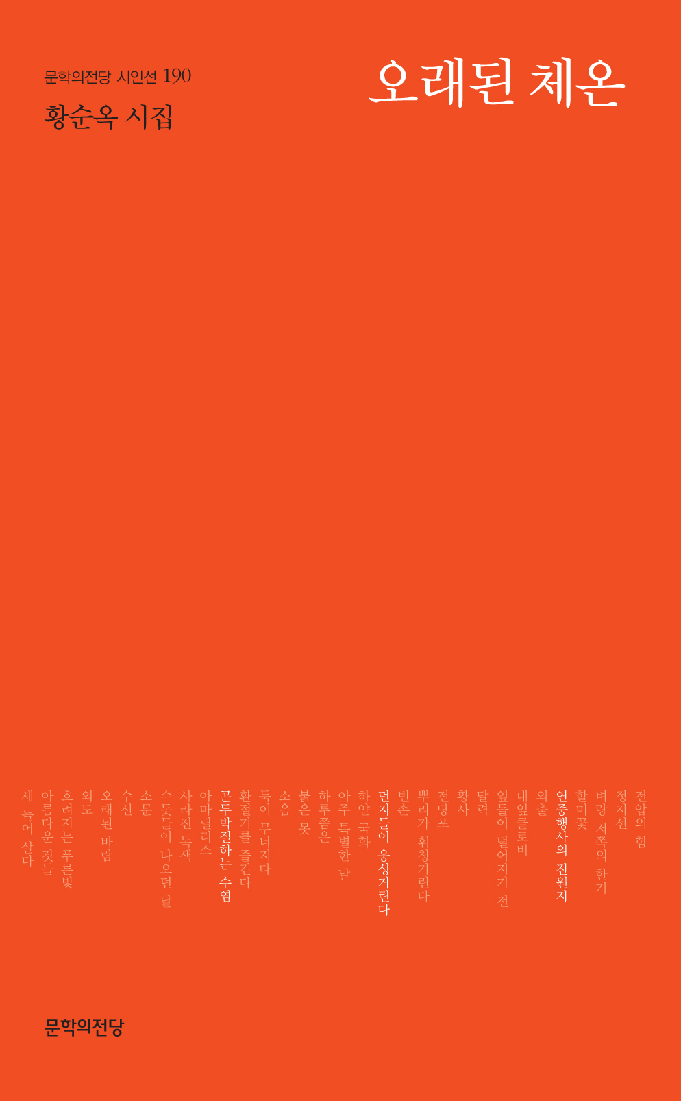 오래된 체온 :황순옥 시집 