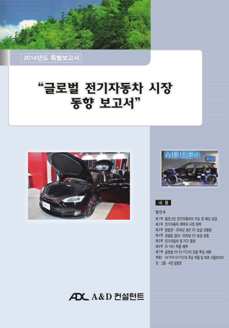 글로벌 전기자동차 시장 동향 보고서 : 2014년도 특별보고서