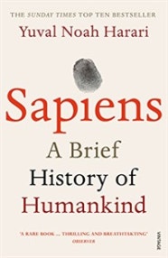Sapiens (A Brief History of Humankind) (저자: 유발 하라리) 책 표지