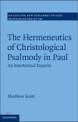 The hermeneutics of christological psalmody in Paul  : an intertextual enquiry