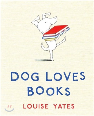 Dog loves books