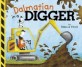 Dalmatian in a digger