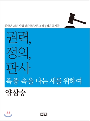 권력, 정의, 판사  : 폭풍 속을 나는 새를 위하여