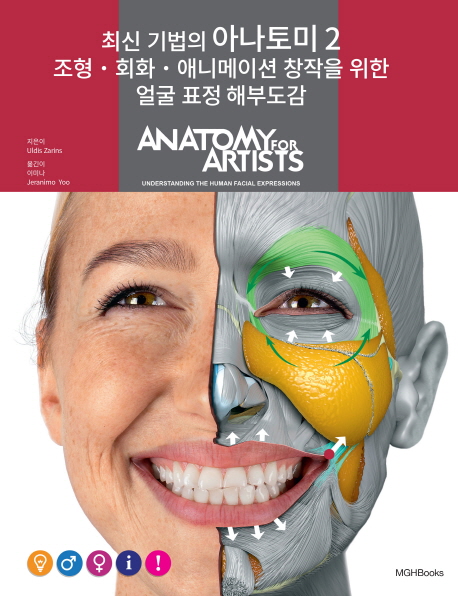 (최신 기법의)아나토미. 2: 조형 회화 애니메이션 창작을 위한 얼굴 표정 해부도감