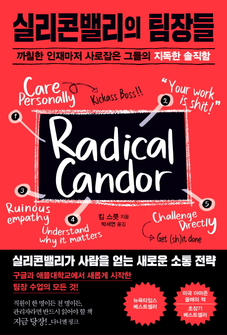 실리콘밸리의 팀장들 = Radical candor : 까칠한 인재마저 사로잡은 그들의 지독한 솔직함