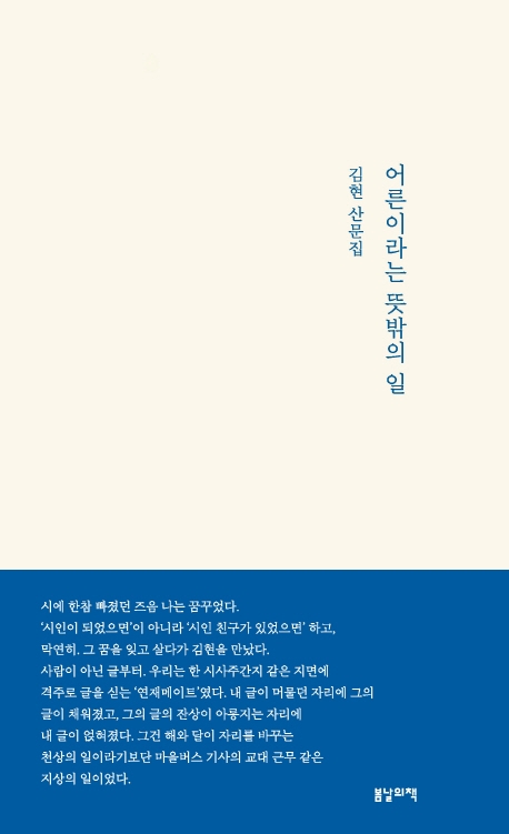 어른이라는뜻밖의일:김현산문집