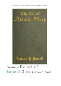 (The)book of the art of natural sleep [전자책]= 자연수면의 기술